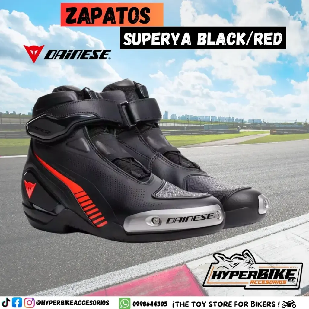 ZAPATOS DAINESE SUPERYA BLACK / RED FLUO