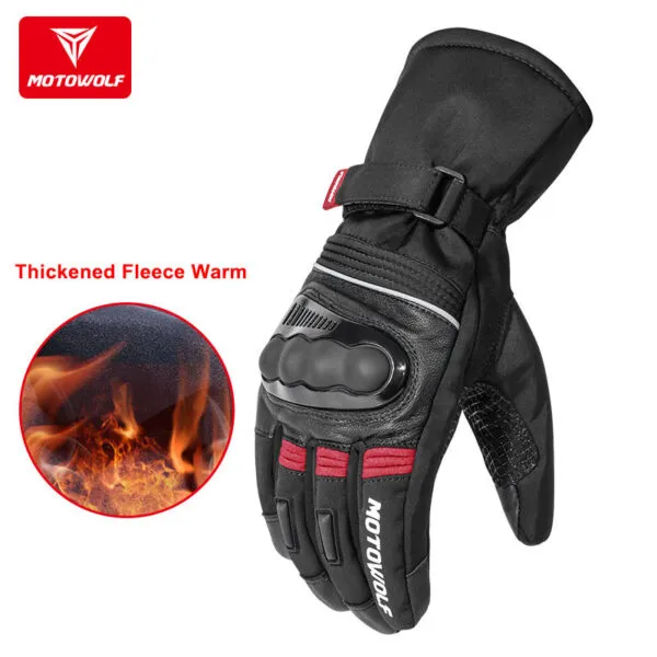 GUANTES NEGRO/ROJO MDL0318 MOTOWOLF (M)