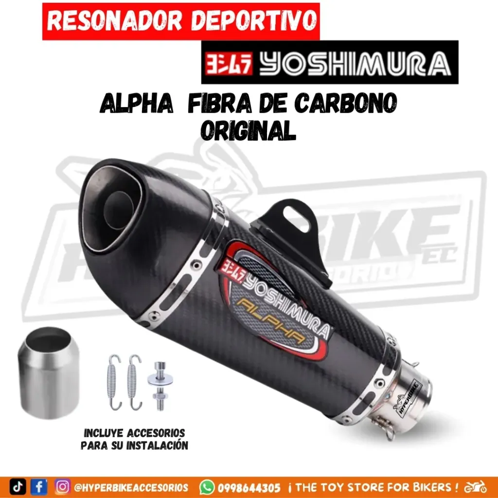 ESCAPE DEPORTIVO YOSHIMURA ALPHA FIBRA DE CARBONO ORIGINAL
