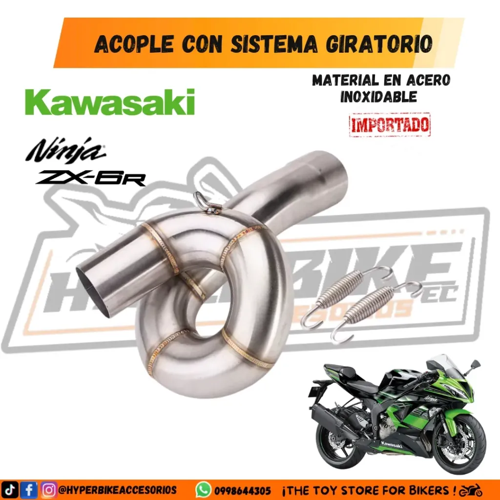 ACOPLE PARA ESCAPE CON SISTEMA GIRATORIO KAWASAKI  ZX6R