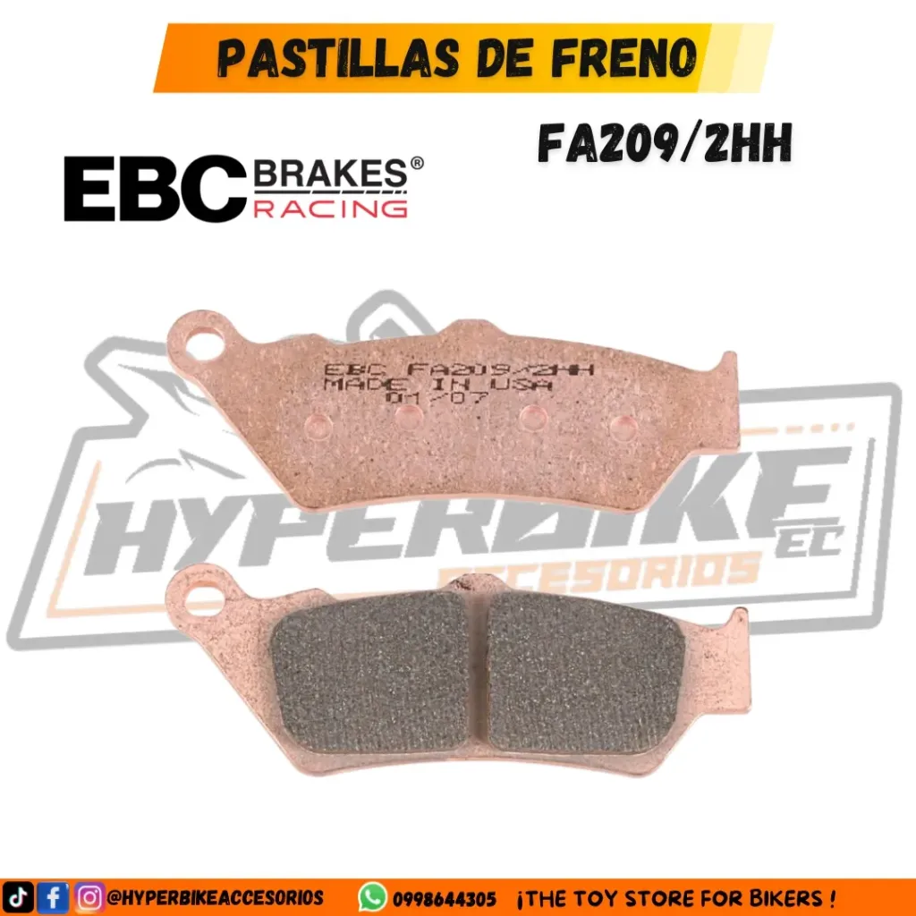 PASTILLAS DE FRENO SINTERIZADAS EBC EBC  FA209/2HH