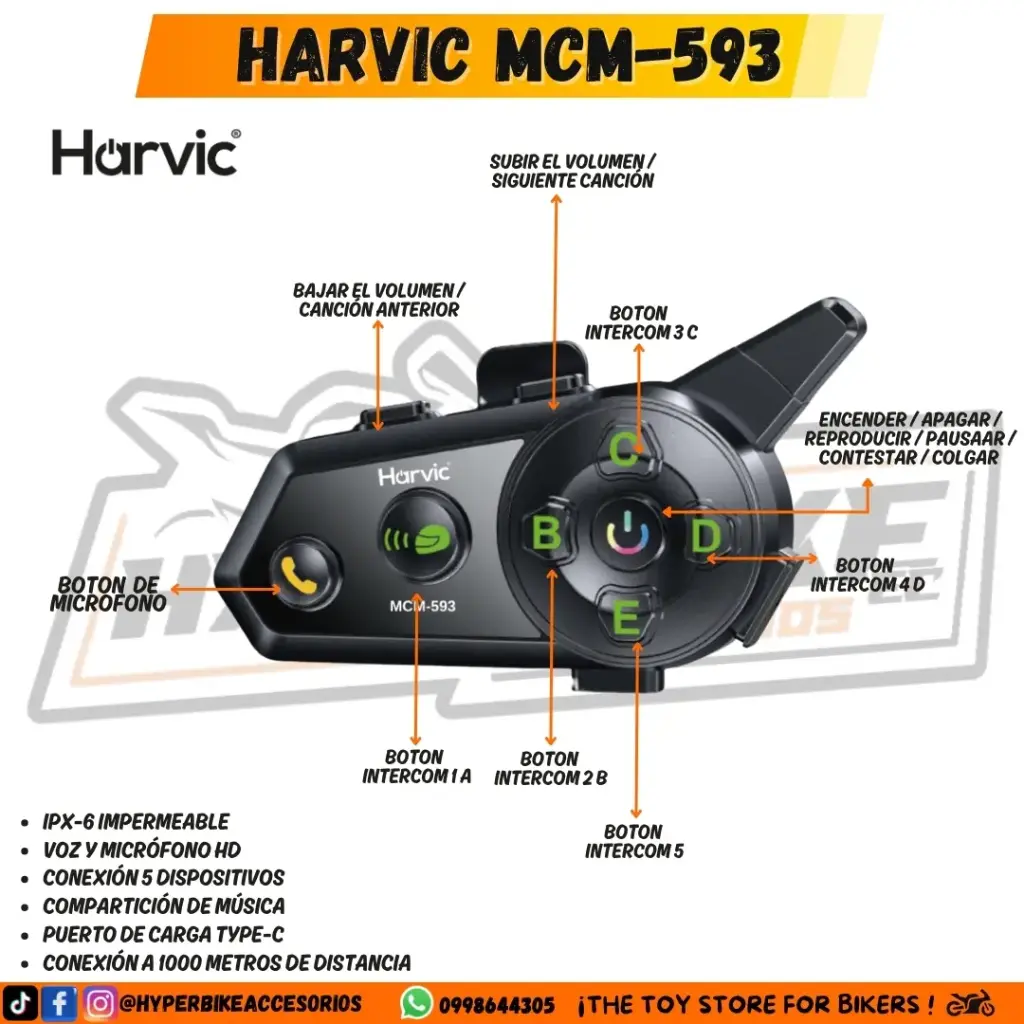 Intercomunicador Harvic MCM-593