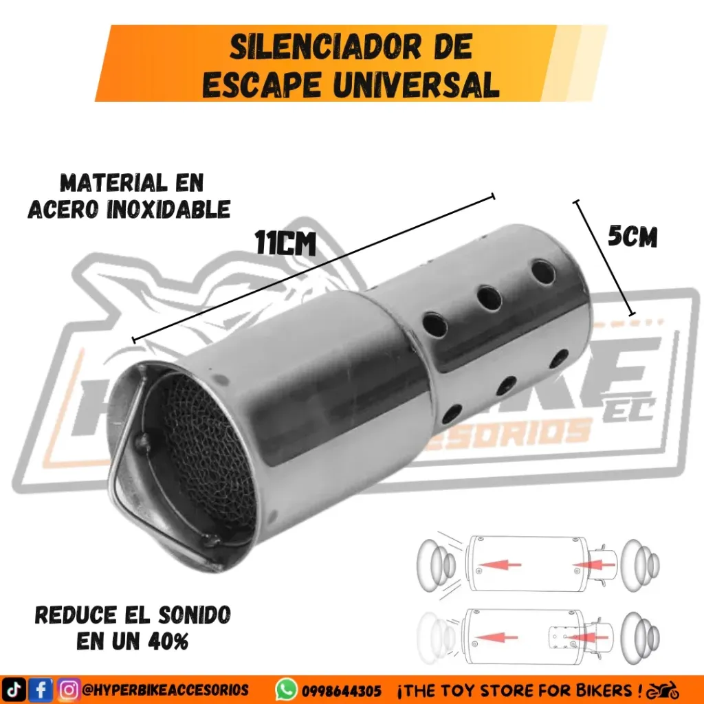 SILENCIADOR DE ESCAPE UNIVERSAL