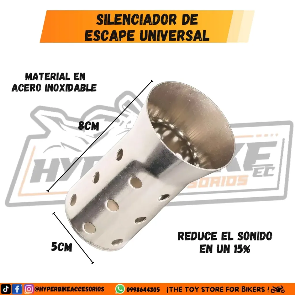 SILENCIADOR DE ESCAPE UNIVERSAL