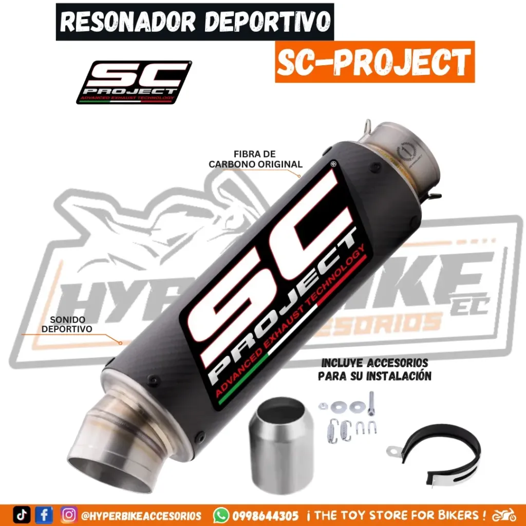 RESONADOR DEPORTIVO SC PROJECT FIBRA DE CARBONO ORIGINAL