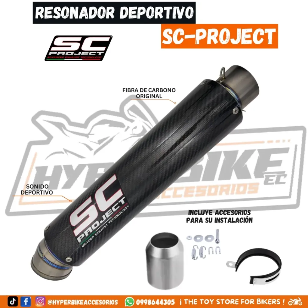RESONADOR DEPORTIVO SC PROJECT FIBRA DE CARBONO ORIGINAL