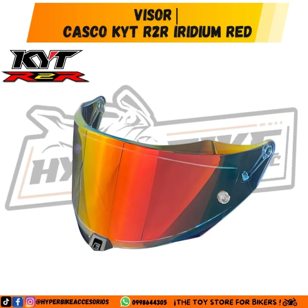 VISOR| CASCO KYT R2R IRIDIUM RED