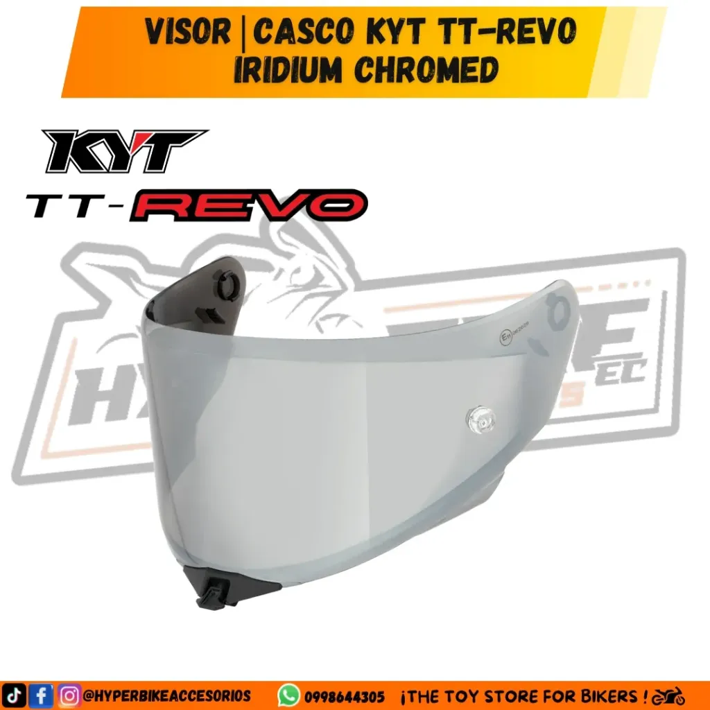 VISOR|CASCO KYT TT-REVO  IRIDIUM CHROMED