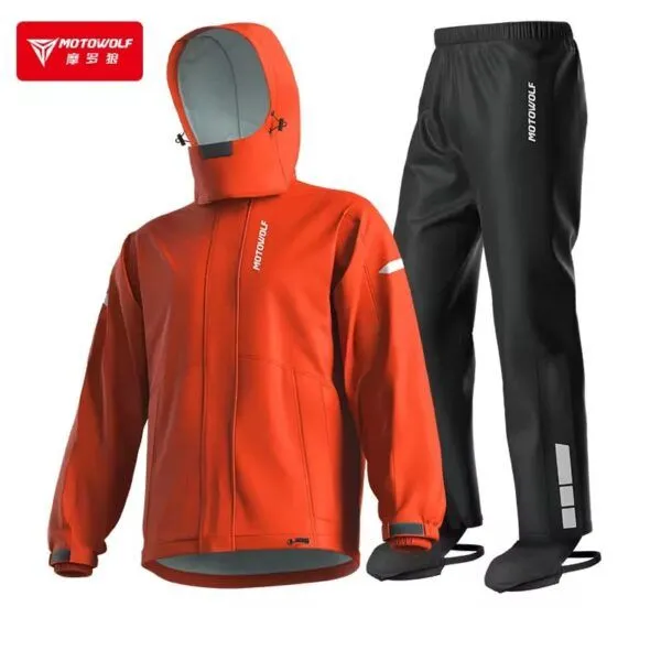 IMPERMEABLE ORANGE MOTOWOLF 0405 (S)
