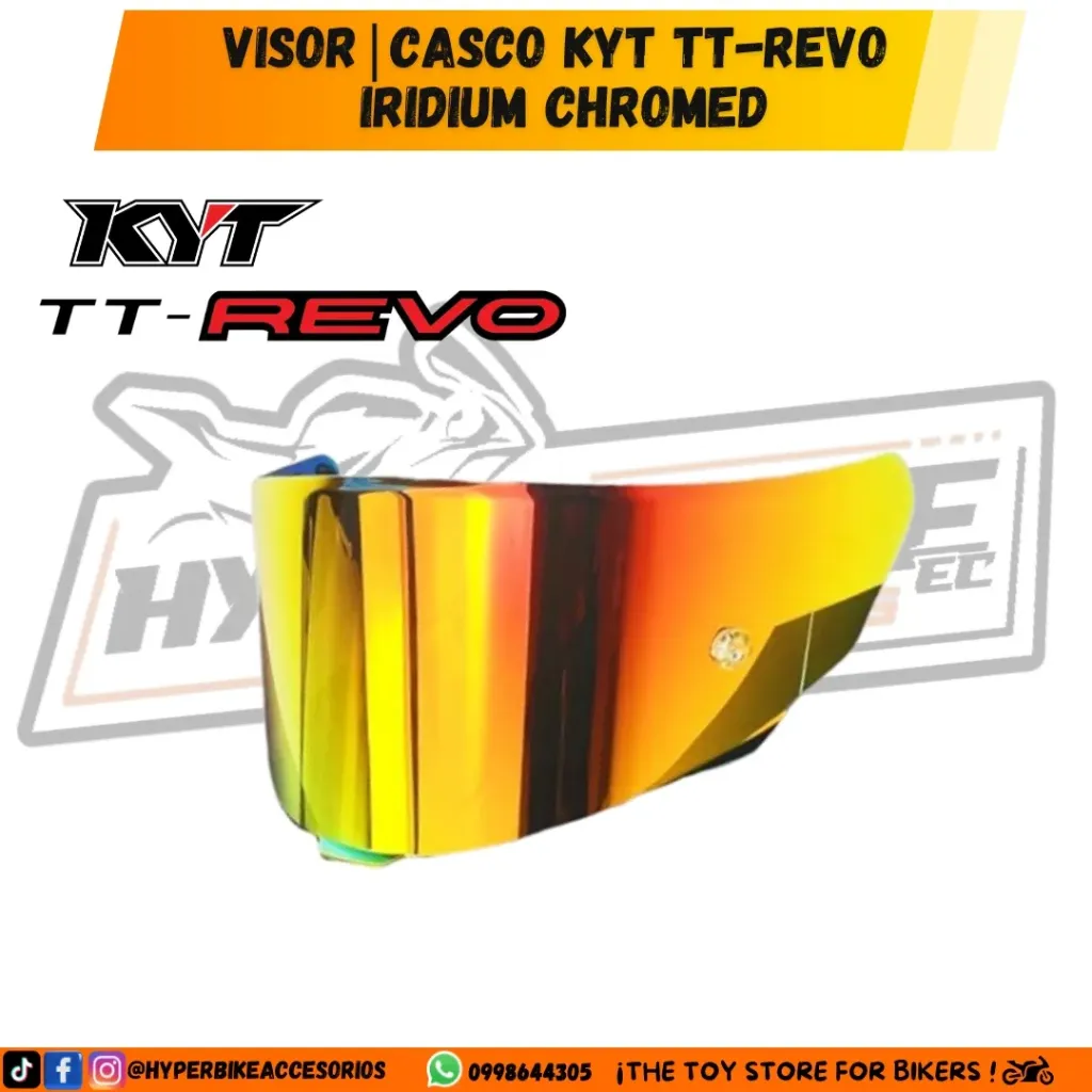 VISOR|CASCO KYT TT-REVO  IRIDIUM CHROMED