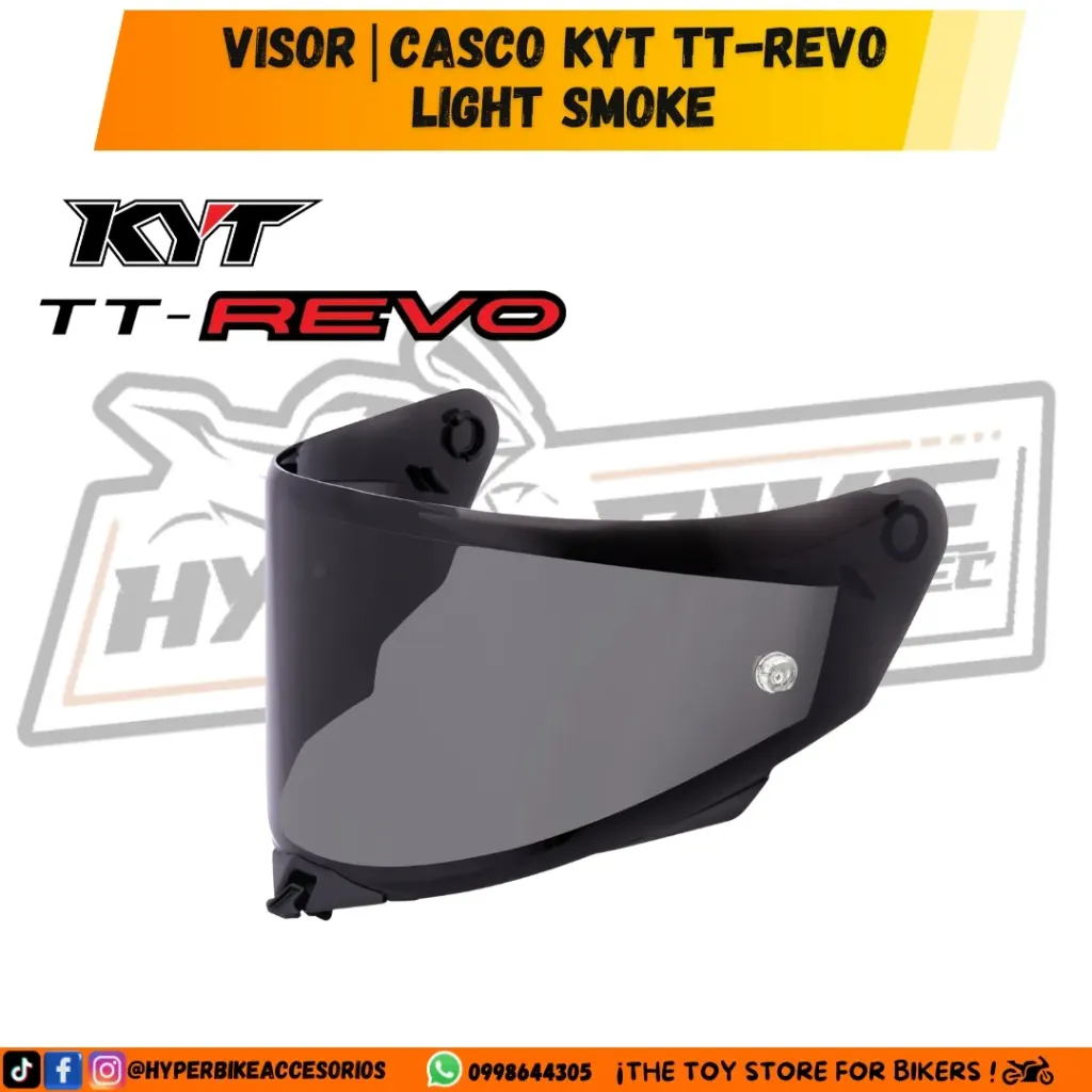 VISOR|CASCO KYT TT-REVO  LIGHT SMOKE