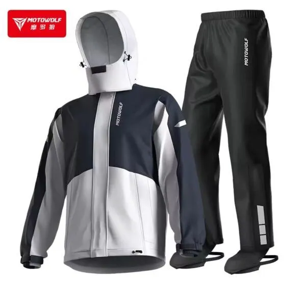 IMPERMEABLE BLACKGREY MOTOWOLF 0405 (S)