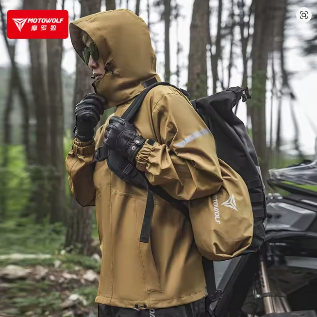 IMPERMEABLE BROWN MOTOWOLF 0405 (S)