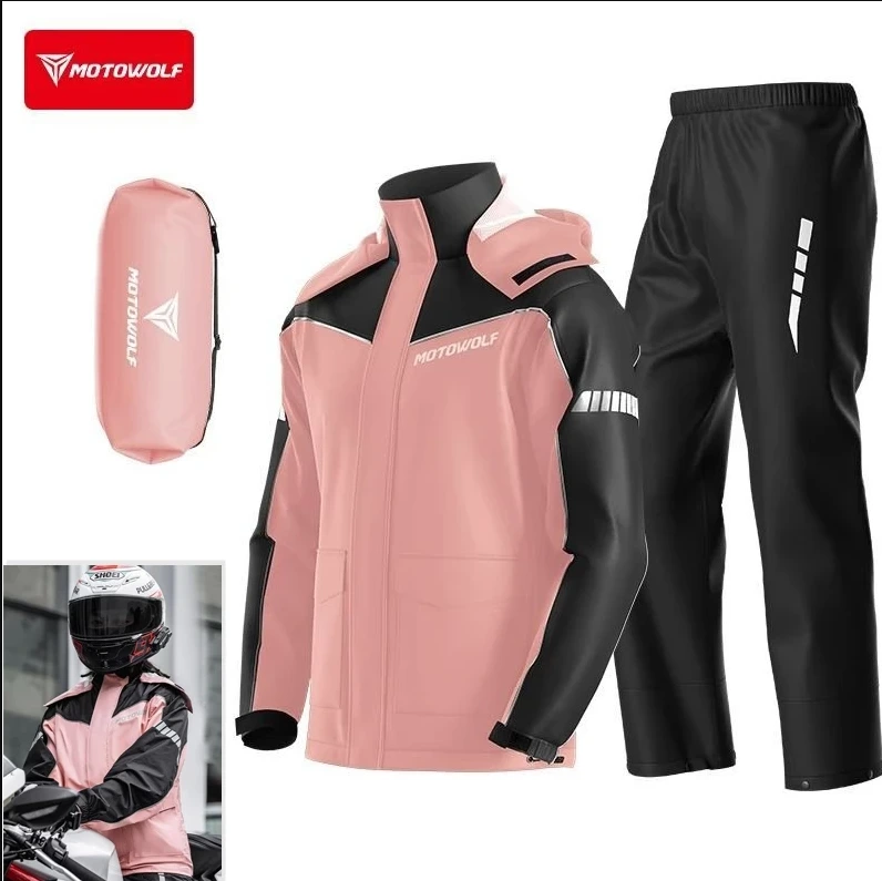 IMPERMEABLE PINK 0403B MOTOWOLF (S)