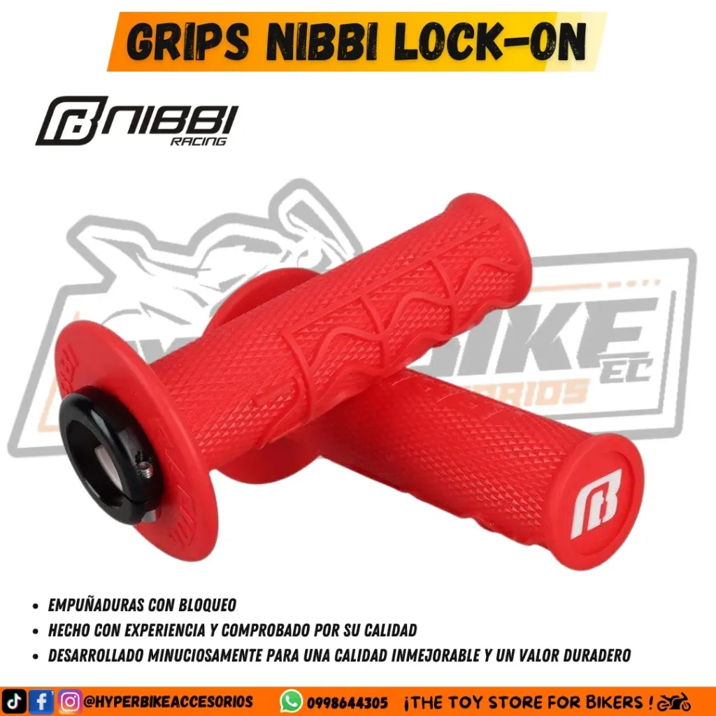 GRIPS NIBBI LOCK-ON ROJO