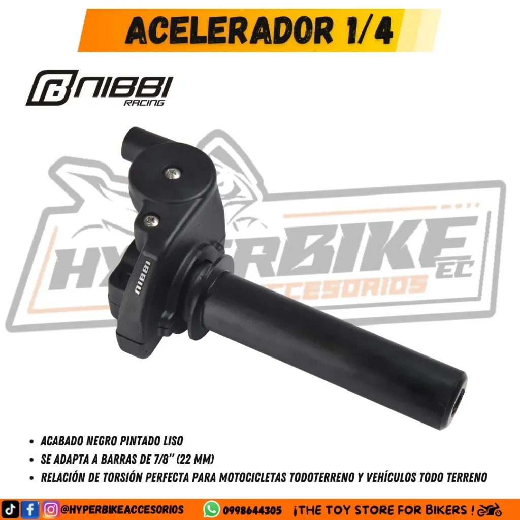 ACELERADOR DE 1/4 TAPA NEGRA