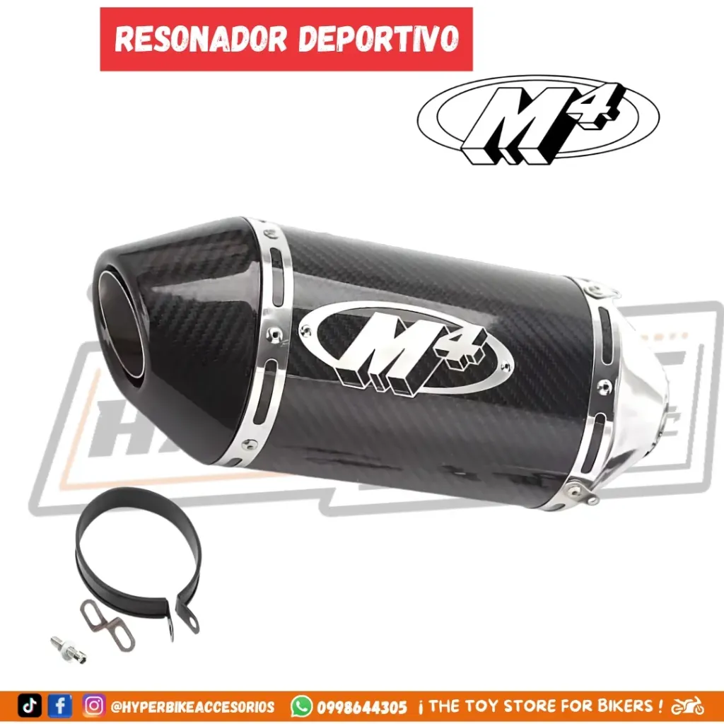 RESONADOR DEPORTIVO M4  FIBRA DE CARBONO ORIGINAL