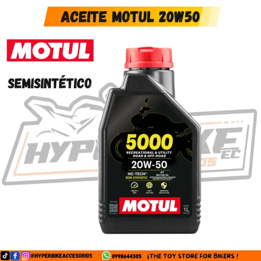 ACEITE MOTUL 20W-50 SEMISINTETICO