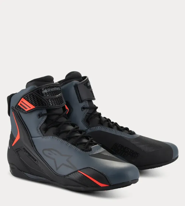 BOTINES FASTER 4 BLACK GRAY RED FLUO