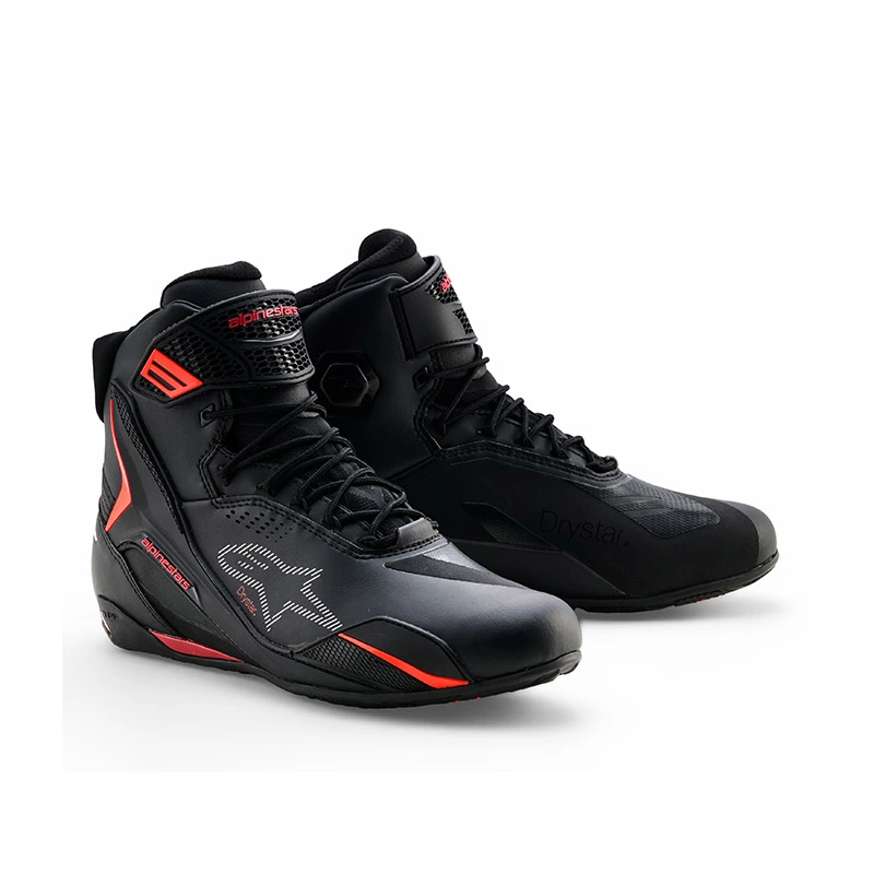 BOTINES FASTER-4 DRYSTAR BLACK RIO RED FLUO
