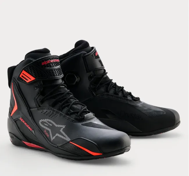 BOTINES FASTER-4 DRYSTAR BLACK RIO RED FLUO