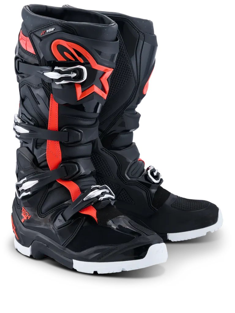 BOTAS TECH 7 ENDURO DRYSTAR BLACK RED FLUO WHITE