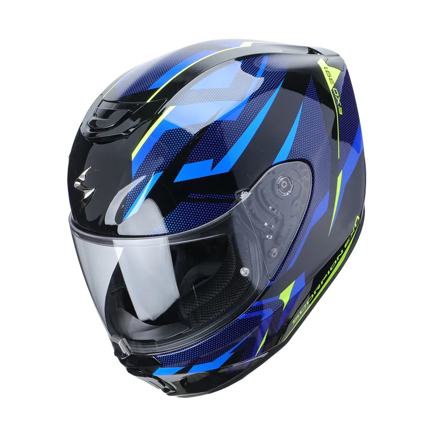 CASCO INTEGRAL AXXO AZUL/AMARILLO EXO391 SCORPION EXO (M)