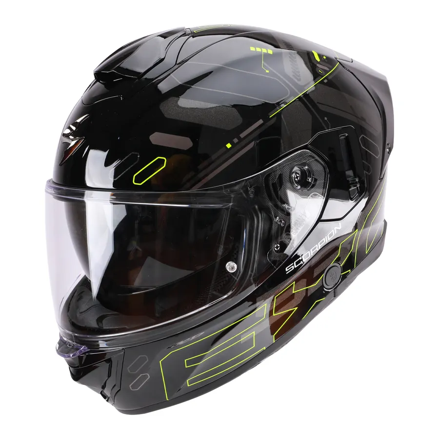 CASCO INTEGRAL ECE FOND NEGRO/AMARILLO EXO 530