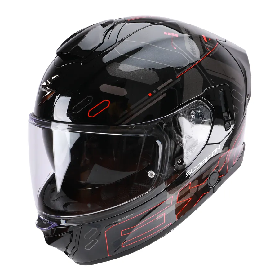 CASCO INTEGRAL ECE FOND NEGRO/ROJO EXO530