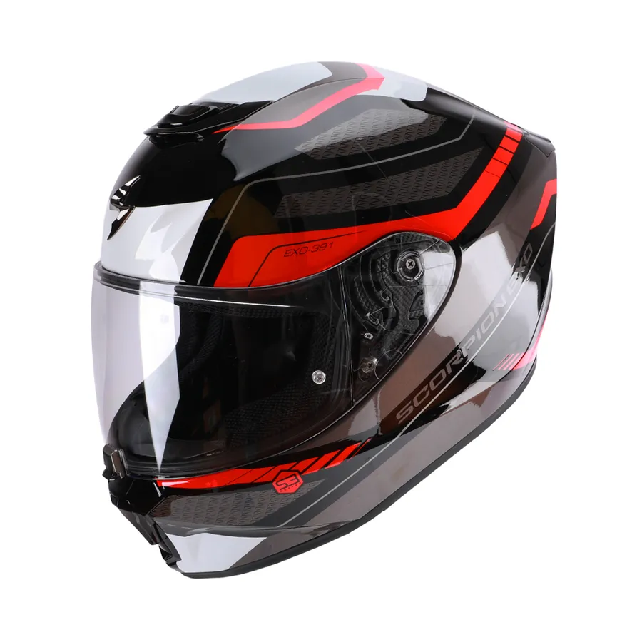 CASCO INTEGRAL ECE LEO NEGRO/TRANSPARENTE EXO391