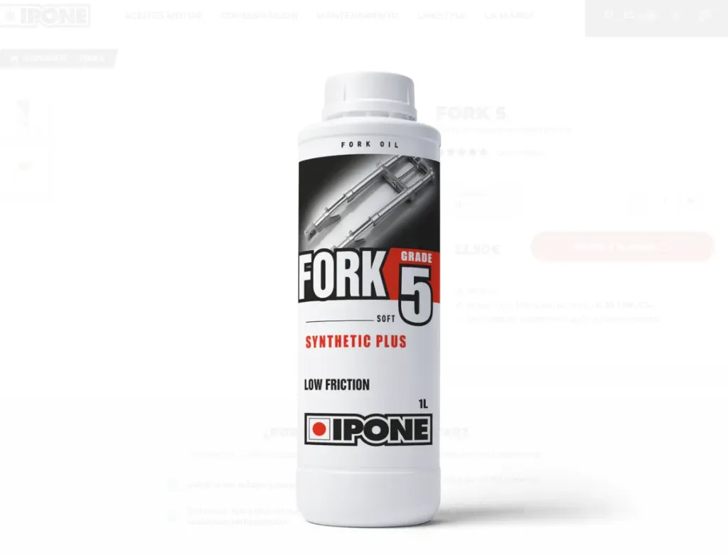 IPONE ACEITE SUSPENSION FORK OIL 5W SEMISINTETICO