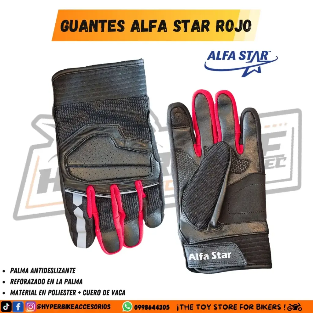 Guantes Alfa Star Rojo