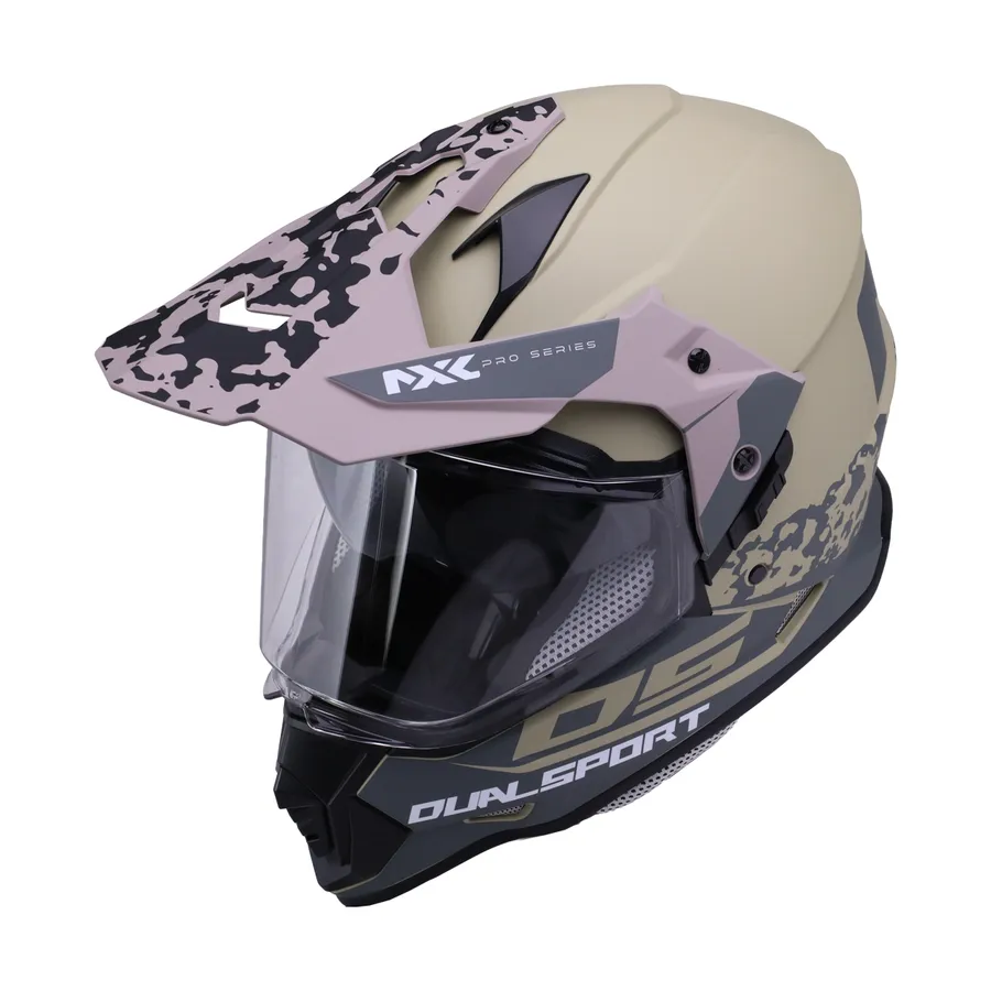 [030310065] CASCO DUAL SPORT CAFÉ ARENA MATE MXL