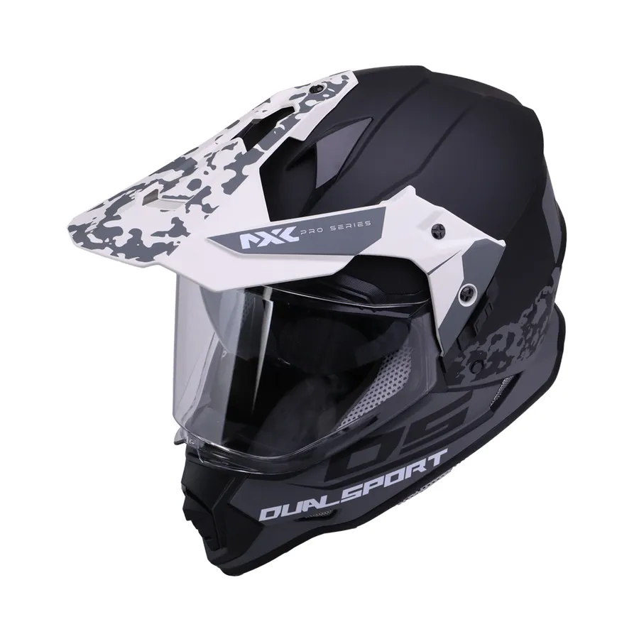 [030310049] CASCO DUAL SPORT GRIS NEGRO MATE MXL (M)