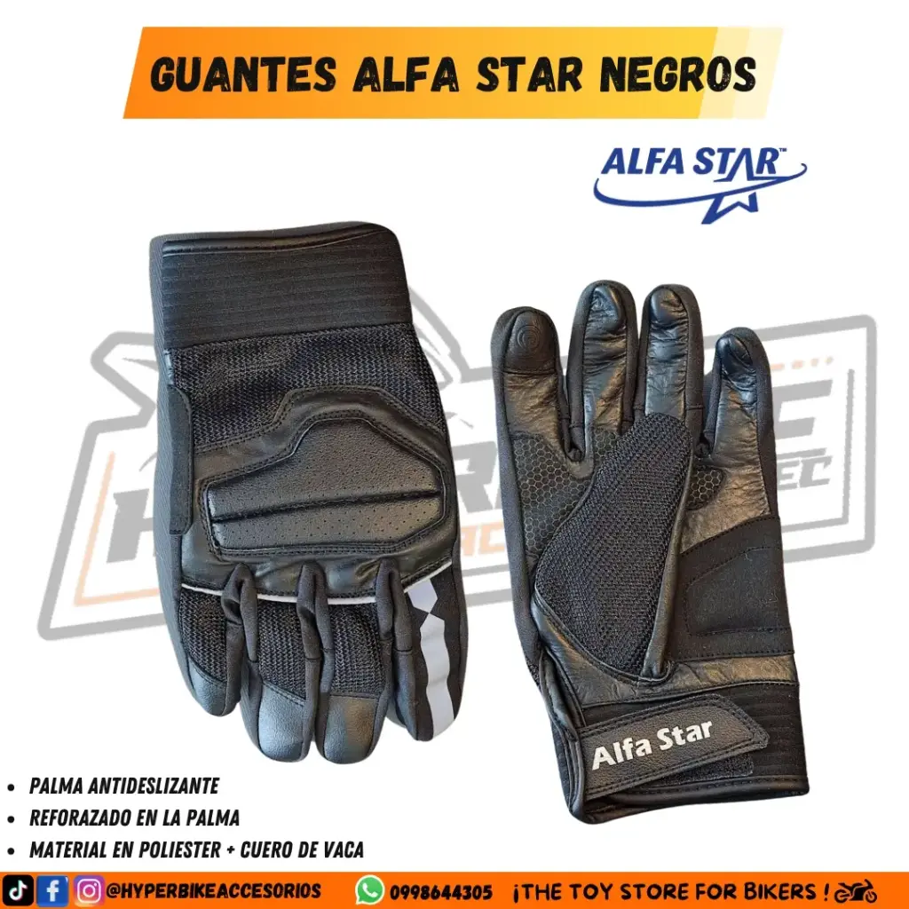 Guantes Alfa Star Negro