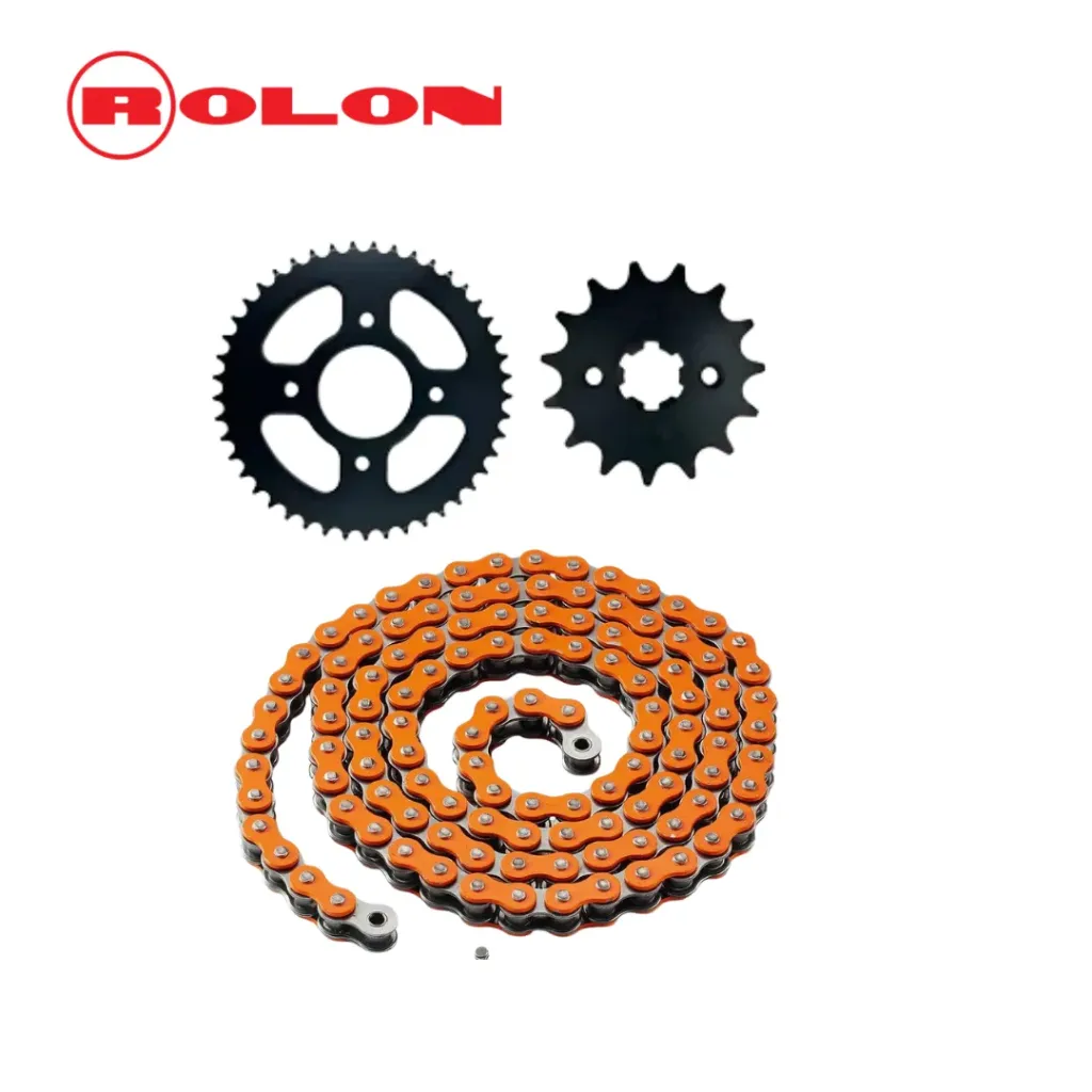 KIT ARRASTRE KTM 390 15TX45 CADENA NARANJA ROLON