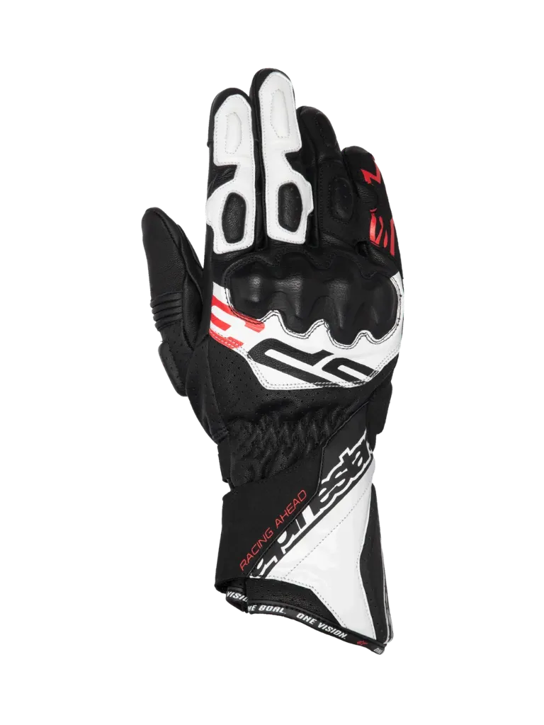 GUANTES SP-3 WHITE RED FLUO ALPINESTAR ORIGINAL