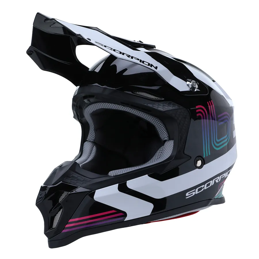 [030300011] CASCO CROSS ECE TUB METAL NEGRO BLANCO VX16 EVO AIR SCORPION