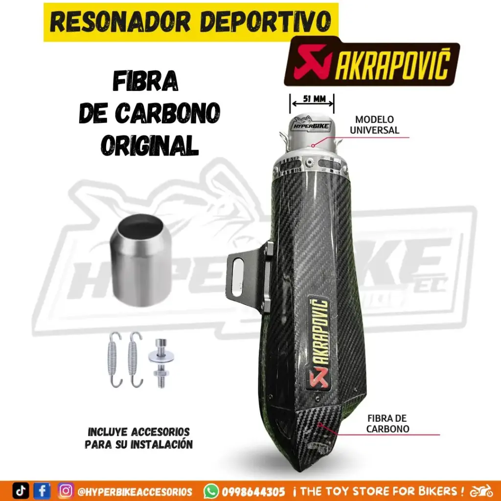 Resonador Fibra de Carbono Original
