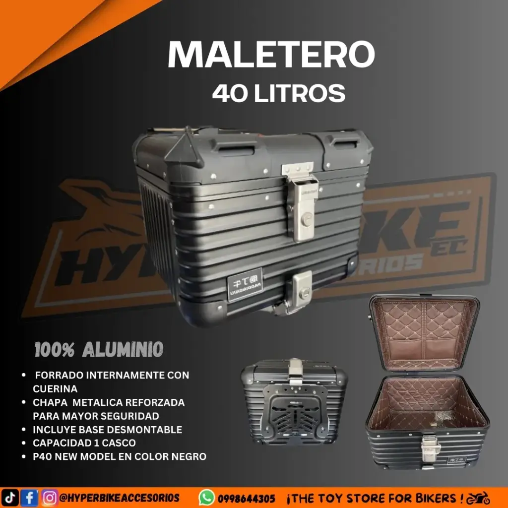Maletero de 40 litros Negro