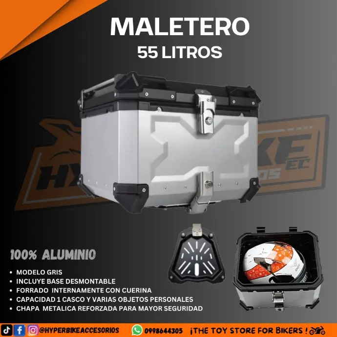 Maletero 55L Gris