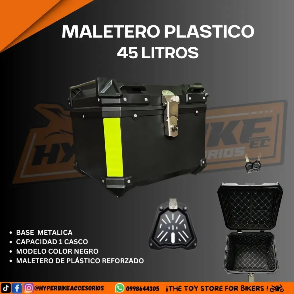 Maletero Plástico 45L Negro