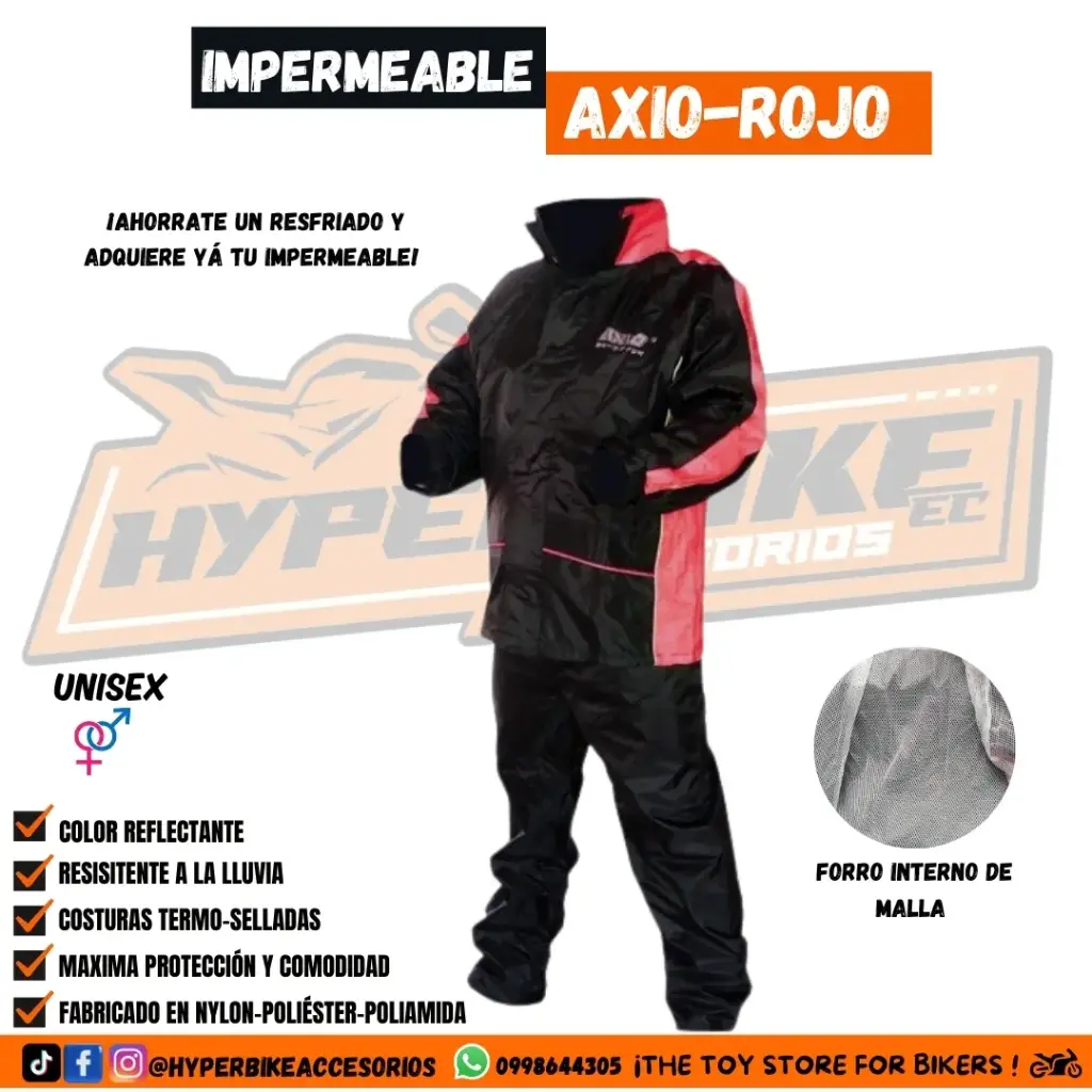 Impermeable AX10 Rojo