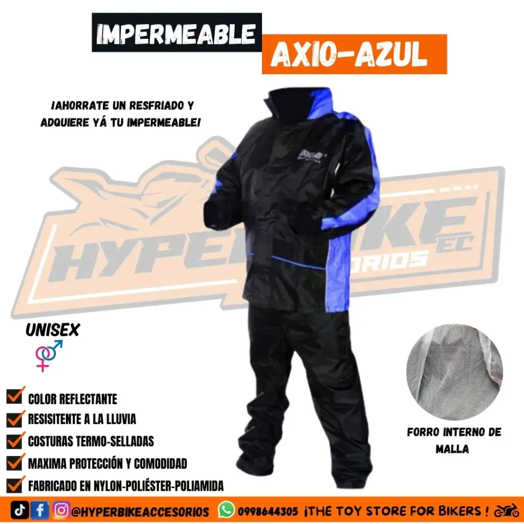 Impermeable AX10 Azul