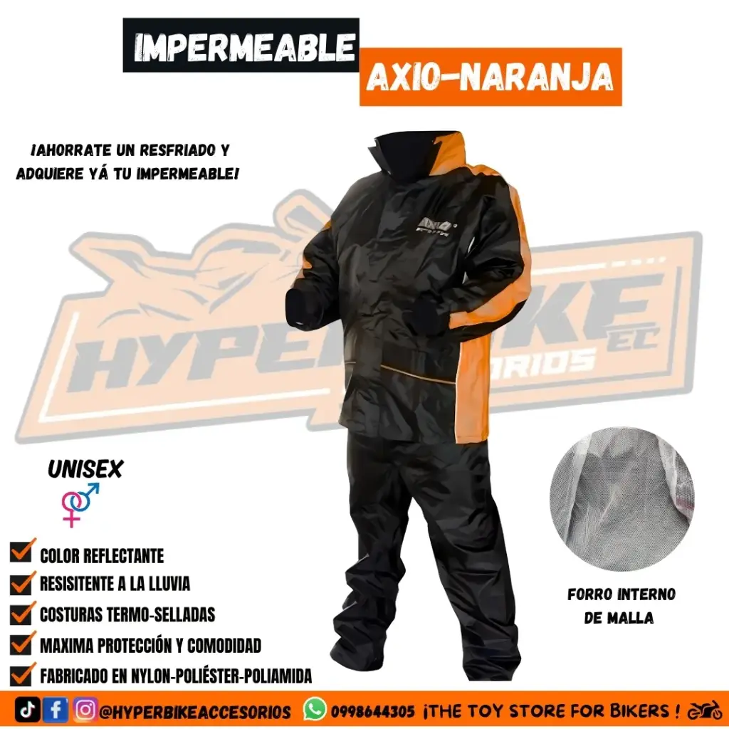 Impermeable Ax10 Naranja