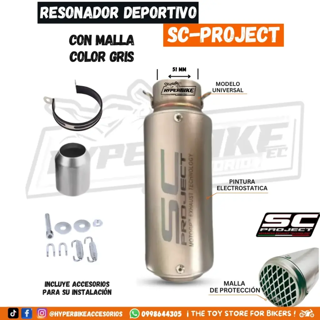 Resonador SC Project Gris con Malla