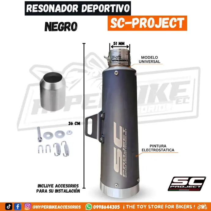 Resonador SC Project Negro