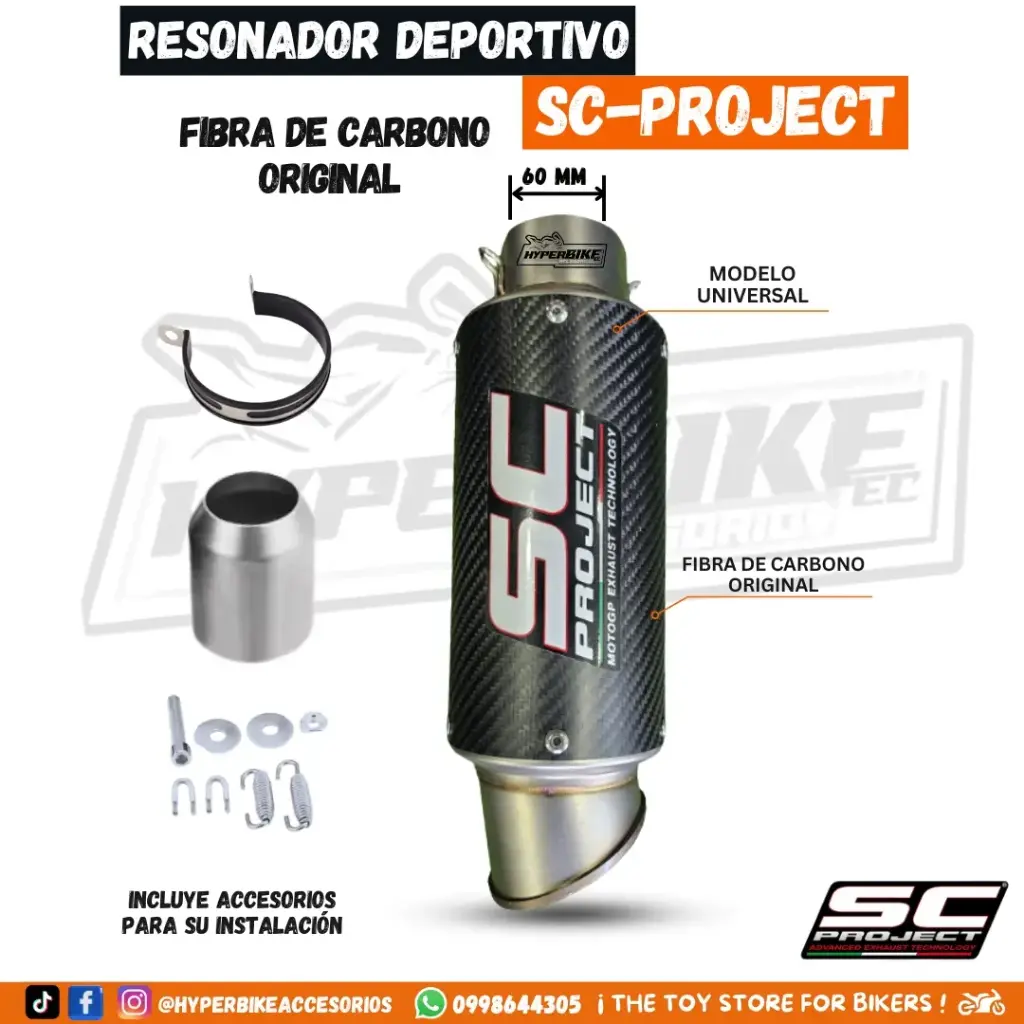 Resonador SC Project Fibra de Carbono Original