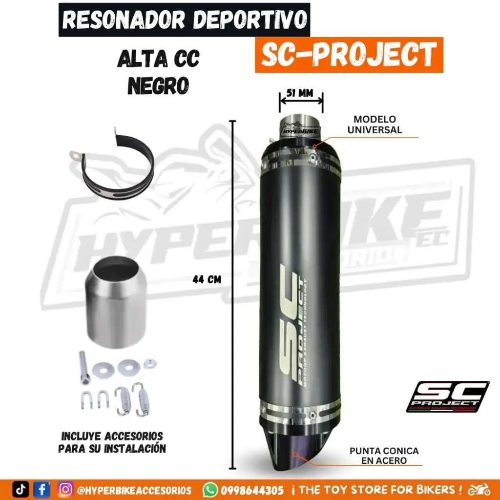 Resonador SC Project Alta CC Negro