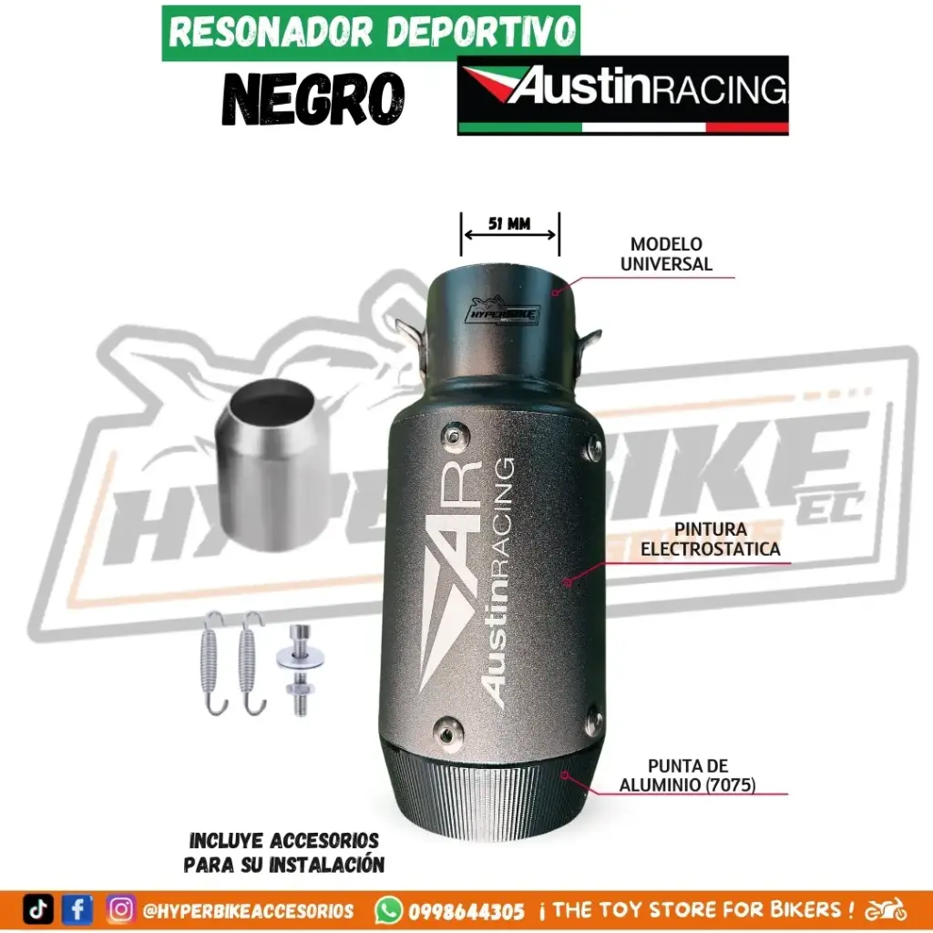 Resonador Austin Racing Negro